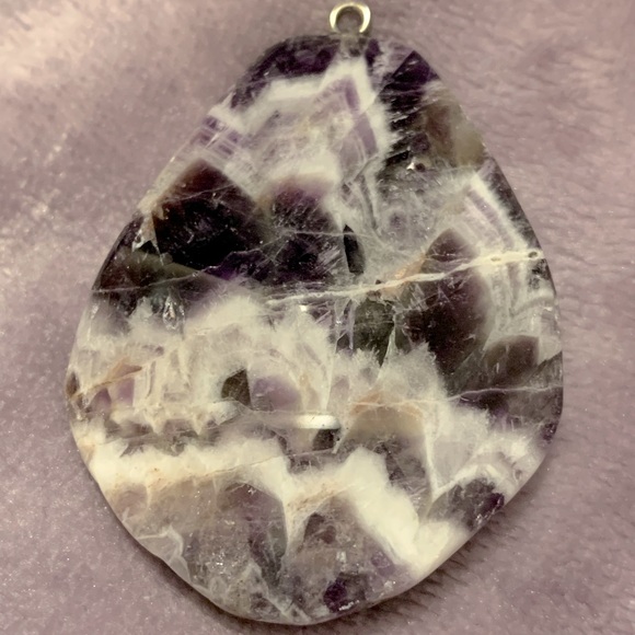 🎁GIFTED!🎁 NIB/NWT Lg Rough Cut Hunk of Amethyst Agate for Necklace - Picture 6 of 17